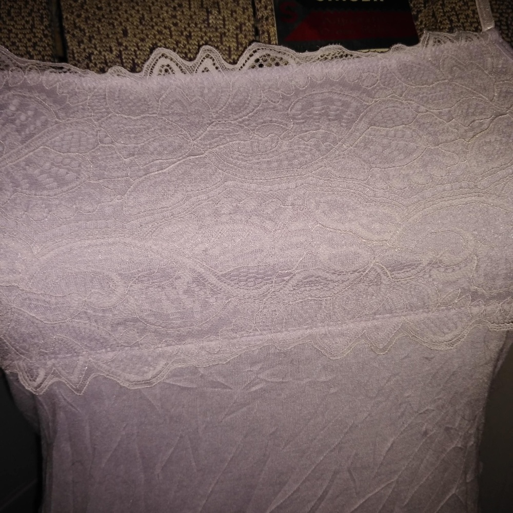 Maurices,XL, lavender and lace tank top.